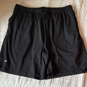 Fabletics Men's Black Athletic Shorts with Drawstring